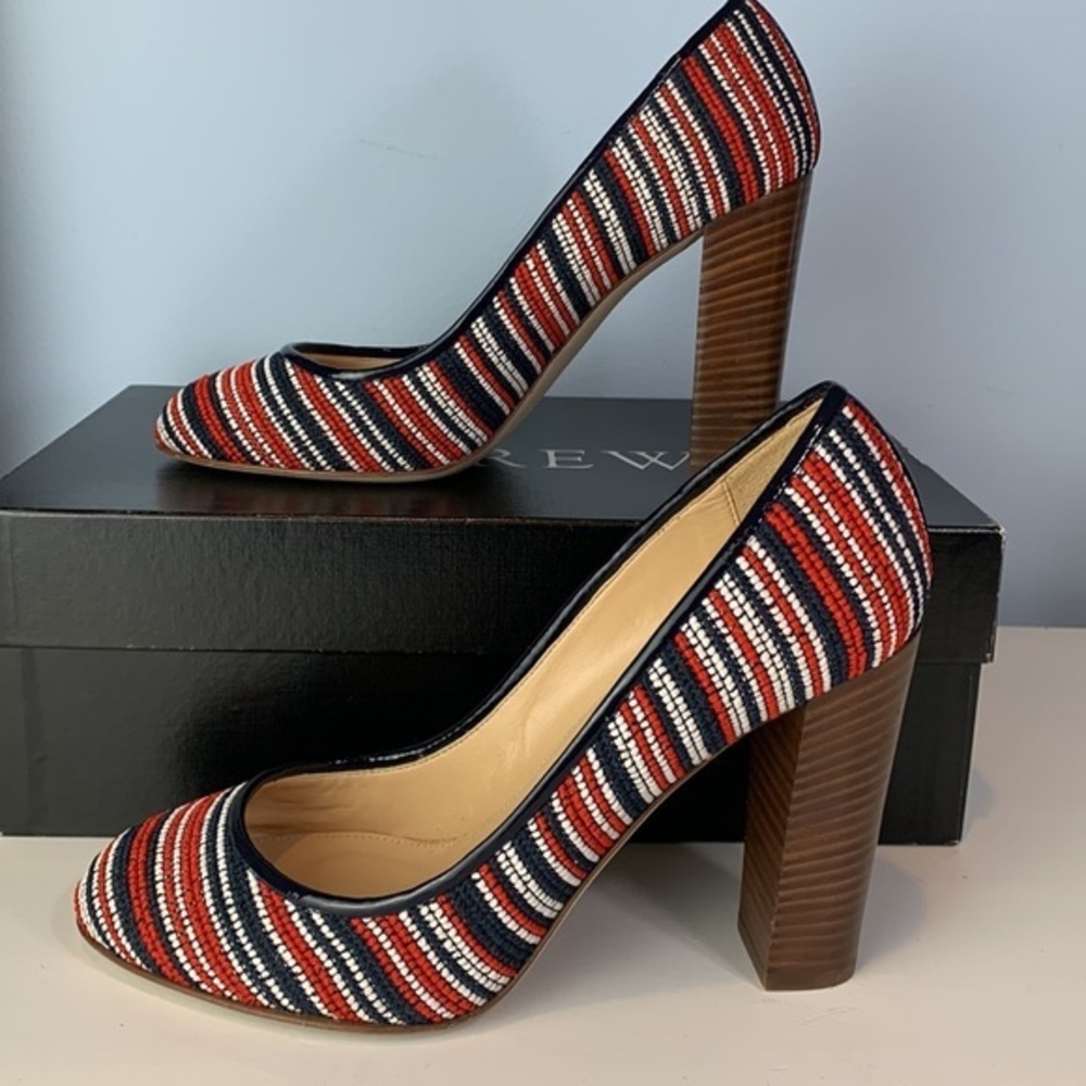 J. Crew Etta Bead Stitch Pumps Size 7 - Picture 5 of 10